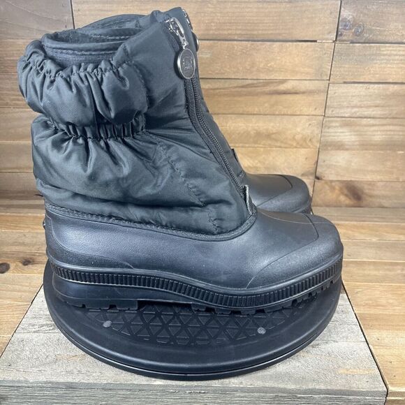 Sorel Womens Size US 8 Black Waterproof Zip Up Snow Boots Winter Rubber - Picture 1 of 10